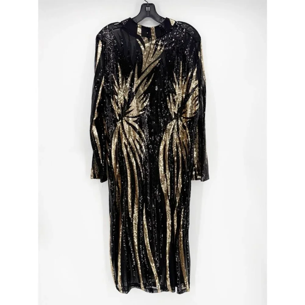Jainmy Martinez Sheer Sequin Cocktail Dress 4XL - Picture 2 of 8